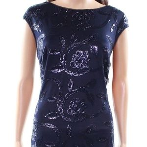 Lauren Ralph Lauren Sequined Floral-Print Gown